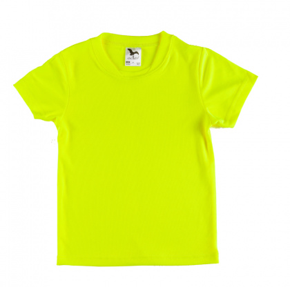 Sport-Shirts – fluoreszierende Farben für Kinder GELB